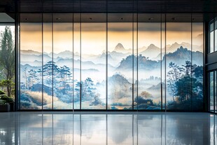中式山水屏风 雅致空间意境