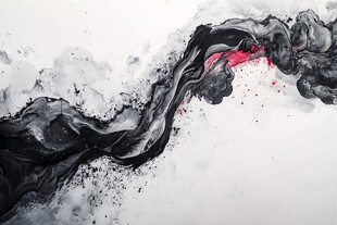 墨韵舞动间一抹红韵