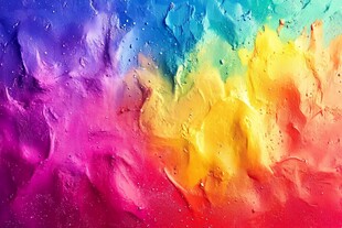 缤纷多彩的梦幻颜料纹理