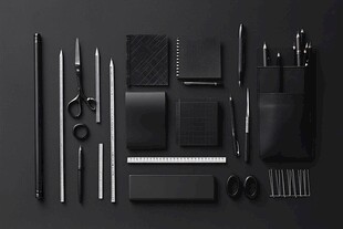 简约黑系办公文具大集合