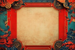 中式古典边框背景图