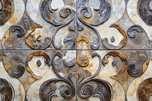 复古铁艺花纹瓷砖图案