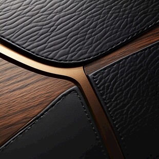 黑皮木纹拼接精致材质
