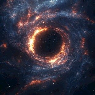 宇宙黑洞漩涡壮丽景象