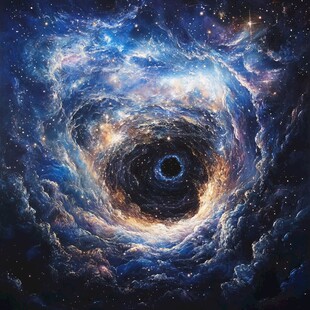 深邃宇宙黑洞奇幻景象