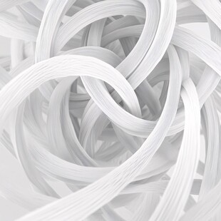 白色交织线条抽象艺术图