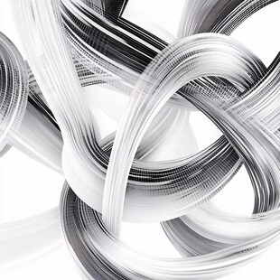 黑白线条交织抽象艺术图