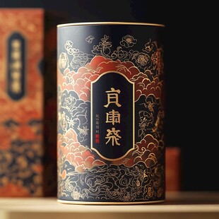 传统中式贡茶精美铁罐包装