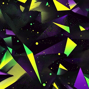 炫彩几何抽象图案背景
