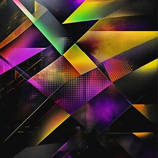 炫彩几何抽象艺术背景图