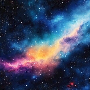 梦幻绚丽的璀璨星空