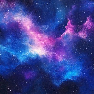 梦幻绚丽的星云宇宙图景