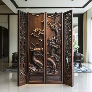 中式木雕屏风 尽显古典之美