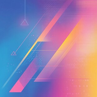 炫彩几何渐变抽象背景图