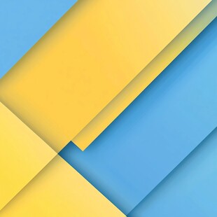 蓝黄几何拼接抽象背景图