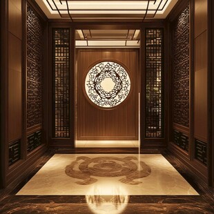 中式典雅玄关设计空间