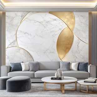 现代简约大理石金纹客厅墙