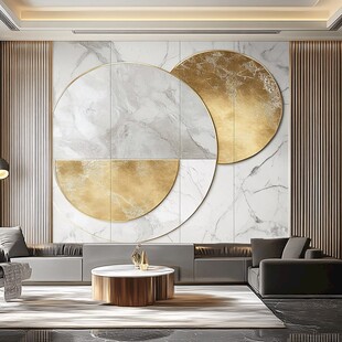 奢华大理石背景墙客厅设计