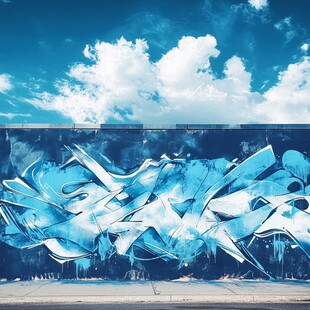 蓝调街头涂鸦艺术魅力