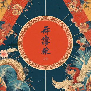 中式祥瑞贺图