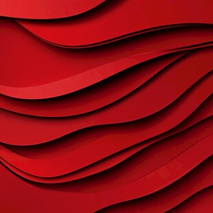 红色波浪质感立体背景图