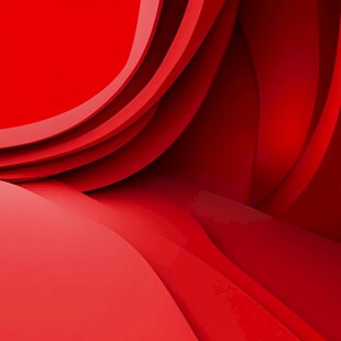 红色立体几何抽象背景图