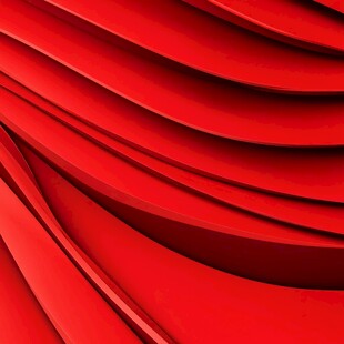 红色波浪质感立体背景图