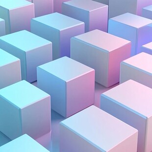 梦幻渐变立方体排列图案