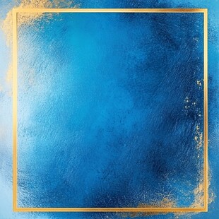 蓝色背景配金色边框纹理图