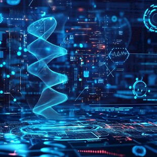 科技感DNA与数字界面图景