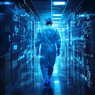 科技走廊中的神秘工作者