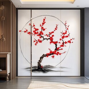 中式红梅屏风 雅致国风美