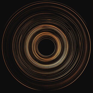 金色环形线条抽象背景图