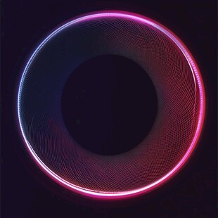炫彩霓虹环形动感图案