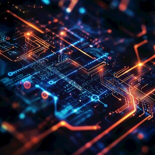 科技感电路板的未来视觉