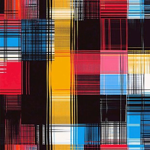 多彩几何线条拼接图案