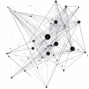 抽象几何网络结构图案