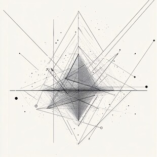 几何抽象线条艺术图案