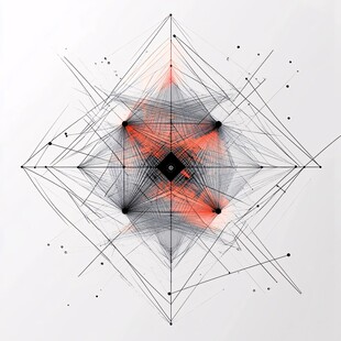 抽象几何线条构成艺术图案