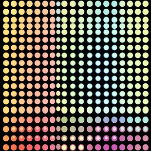 多彩圆点构成绚丽图案