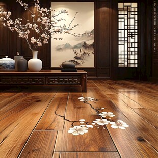 中式典雅木地板装饰空间