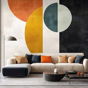 现代简约风客厅沙发背景墙