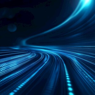 蓝色流光科技动感线条图