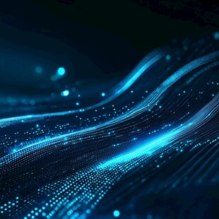 科技感蓝色数据流动线条