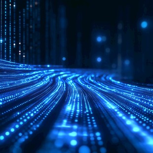 蓝色数字光线科技感背景