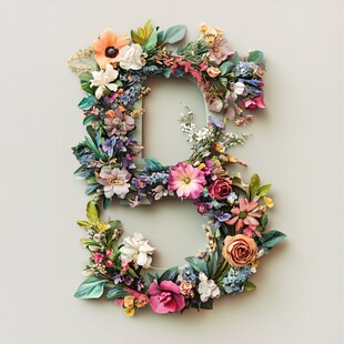 花卉拼成的数字6