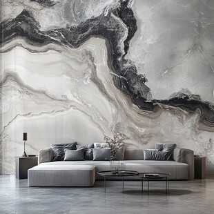 现代简约大理石纹理客厅墙