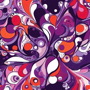 绚丽抽象花卉图案背景