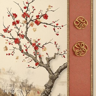 中式红梅装饰图