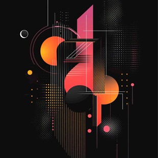 几何抽象艺术动感图案